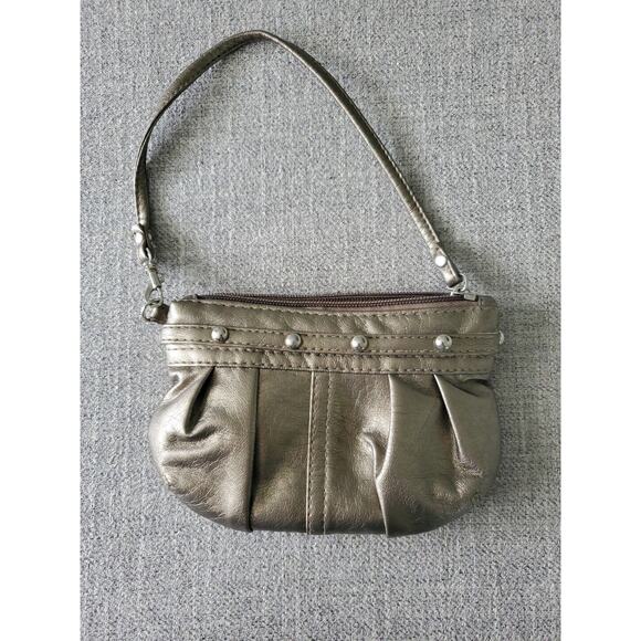 Brighton Wristlet Wallet Coint Purse - Metallic Bronze/Light Gold Color Leather - Picture 6 of 7